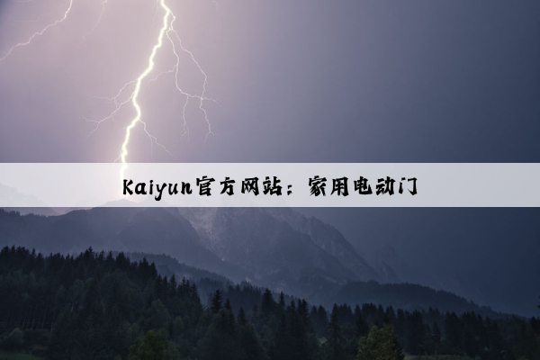 Kaiyun官方网站：家用电动门